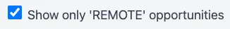 Filtering Remote Jobs